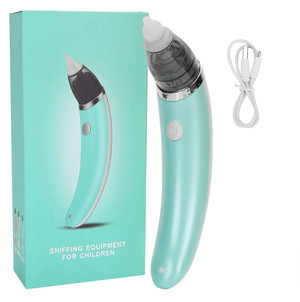 Baby Nasal Aspirator Electric Safe Hygienic Nose Cleaner Snot Sucker For Baby (Green)